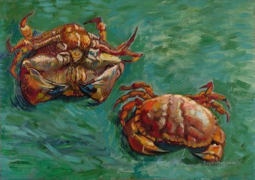  cangrejo Obras - Dos cangrejos Vincent van Gogh Impresionismo bodegón